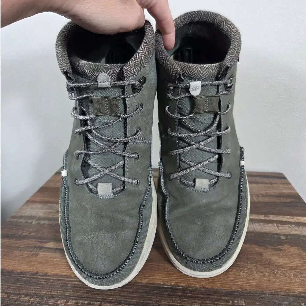 Hey Dude Men's Bradley Classic Green High-Top Slip on Shoe Size 11